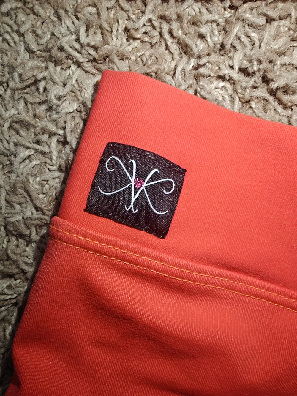Girls' Red/Deep Coral Dance Crop Top & Shorts Set With Floral Mesh Accents - Picture 3 of 6